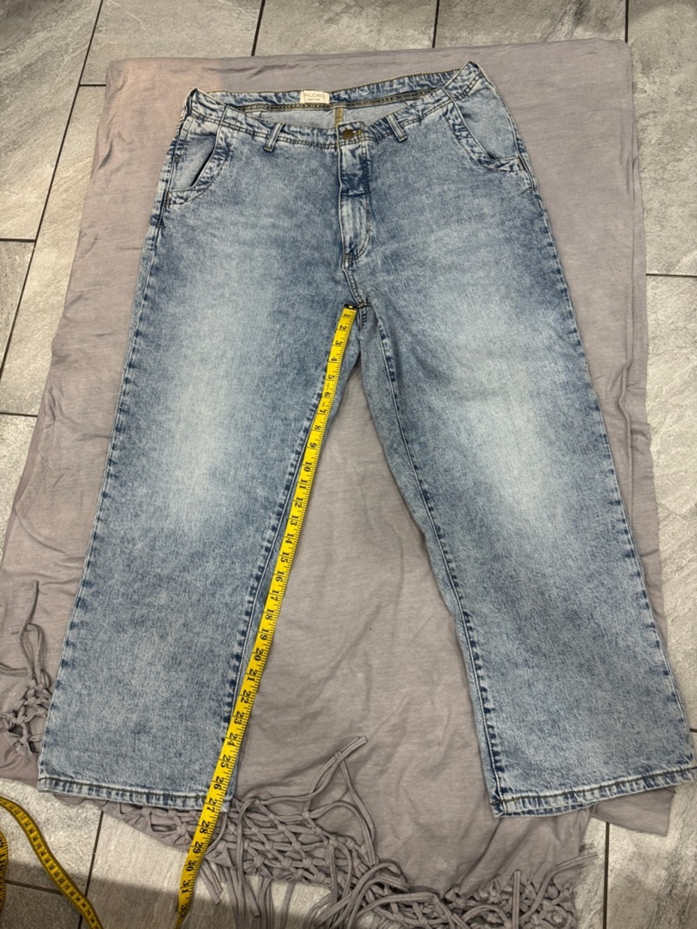 Pilcro Light Blue Relaxed Denim Pants